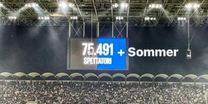【千亿体育】?马特拉齐：昨天在梅阿查看比赛的人，有75491名观众外加索默