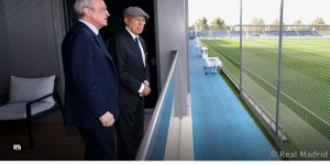 【千亿体育】皇马名誉主席阿曼西奥造访球队训练基地，弗洛伦蒂诺陪同