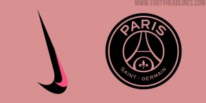【千亿体育】巴黎下赛季第三球衣配色为粉色主色调+黑色装饰，耐克标变竖置