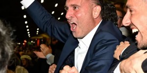 【千亿体育】米兰老板卡尔迪纳莱在圣西罗观战，2-1获胜后挥拳激情庆祝