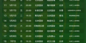 【千亿体育】2024赛季中超赛程（北京国安纯享版）