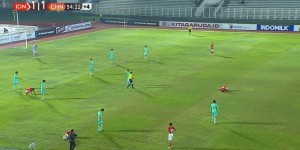 【千亿体育】91分钟绝平国青！印尼U19球员终场哨响跪倒在地
