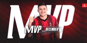 【千亿体育】意甲4场3球1助，卢卡-约维奇当选米兰12月最佳球员
