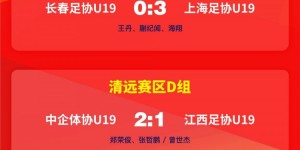 【千亿体育】2024年中国足协青少年足球锦标赛（男子U19组）小组赛第二轮赛果