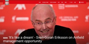 【千亿体育】埃里克森谈执教利物浦传奇队慈善赛：执教红军的梦想实现了