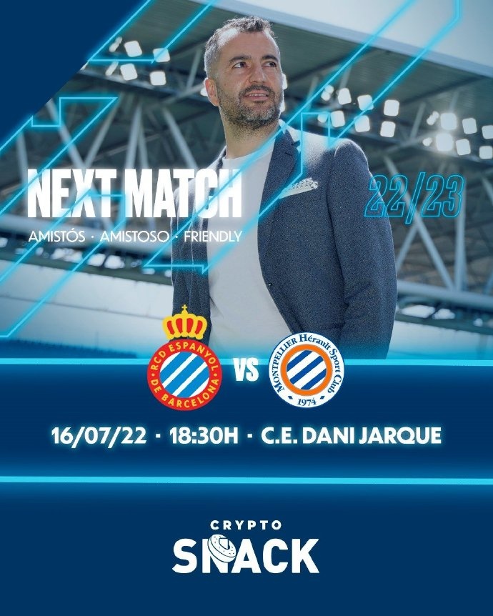 官方：西班牙人新赛季热身赛首战，对阵法甲蒙彼利埃