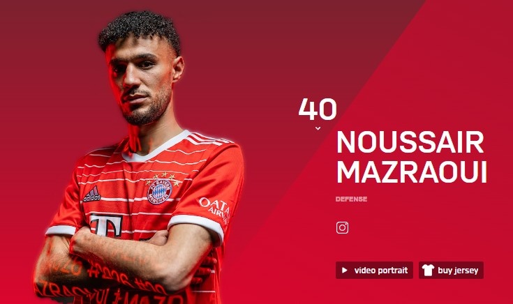 拜仁官方公布马兹拉维号码:将身披40号球衣