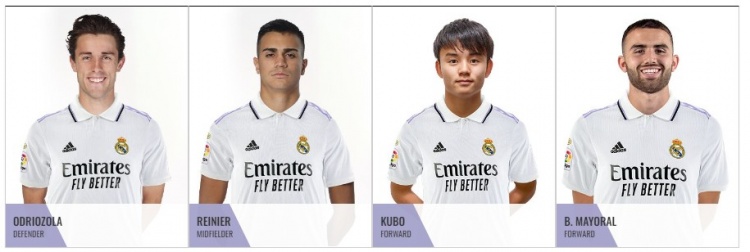 皇马官网更新一线队阵容：久保健英等人回归皇马，但未被注册