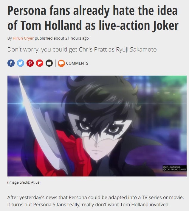 拒绝魔改!粉丝社群抵制《女神异闻录》真人影视化