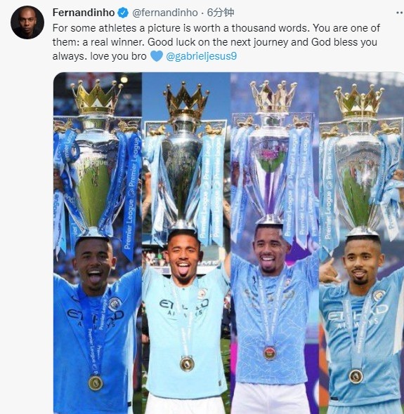 费鸟晒热苏斯4捧英超冠军照:一张照片抵过千言万语,未来好运