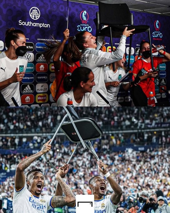 ?好活！奥地利女足欧洲杯赢球，赛后模仿阿拉巴举椅子庆祝?