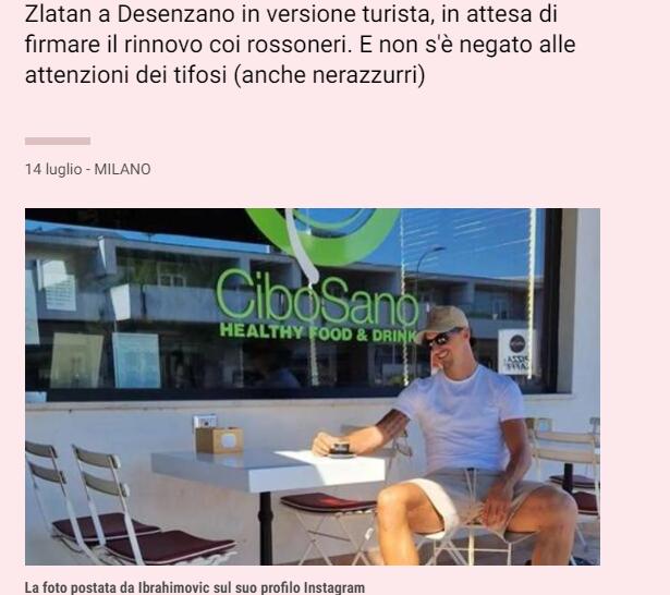 伊布被要求合影后社媒调侃:你是国米球迷?真为你感到遗憾