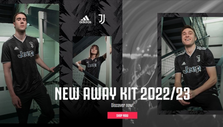 尤文发布新赛季客场球衣:黑色为主体,胸前赞助商标志有闪电图案