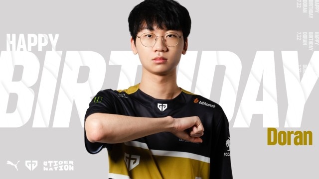 GEN官方祝Doran生日快乐:希望他能度过特别的一天~