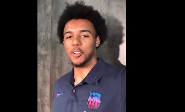 下树！孔德发视频：哈喽，萨迷！我来了！Forca Barca！