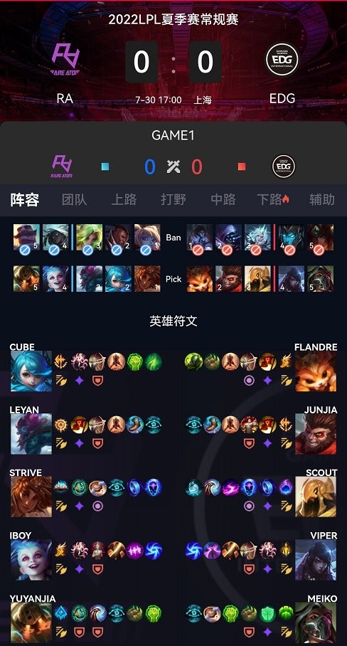 RAVSEDG首局BP符文：传统国淀之再锁沙皇&厄斐琉斯