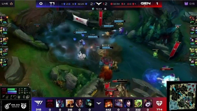 管神怒吼助威！GEN.Ruler泽丽盛大花火团灭T1收下五杀