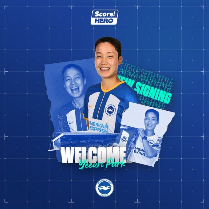 官方:韩国女足25岁中场朴艺恩加盟布莱顿,双方签约两年