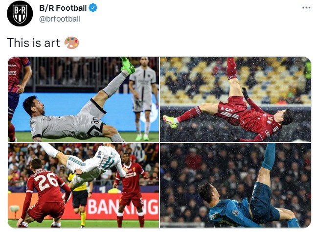 BR晒梅西、C罗、贝尔、莱万倒钩：这就是艺术?