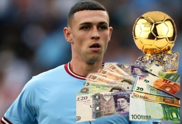 太阳报:福登最后一年税前年薪可达1800万镑,若赢金球奖将获30万