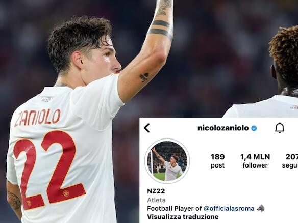 罗体:暗示留队,扎尼奥洛将INS头像改为身穿罗马球衣的庆祝照片