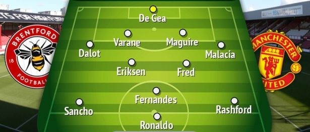 曼晚预测曼联vs布伦特福德首发:C罗领衔,瓦拉内、马奎尔双中卫
