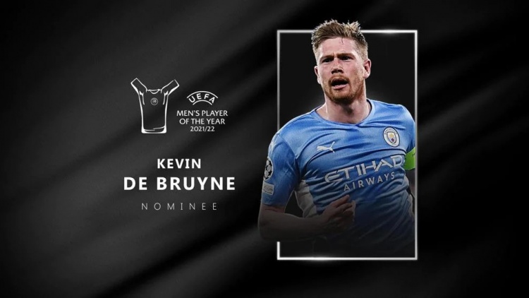 欧足联盘点德布劳内上赛季数据:英超冠军+赛季最佳,欧冠2球3助