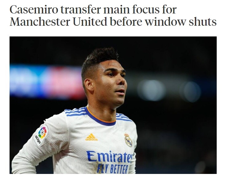 TA:卡塞米罗是曼联夏窗的主要目标,他的到来能释放弗雷德的潜力