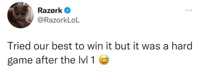 FNC打野Razork：我们尽力了但是一级团之后就有点难顶了?