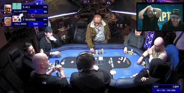 【EV扑克】趣闻 | 2023年最疯狂的全下:竟然用这样的牌推了88bb…..