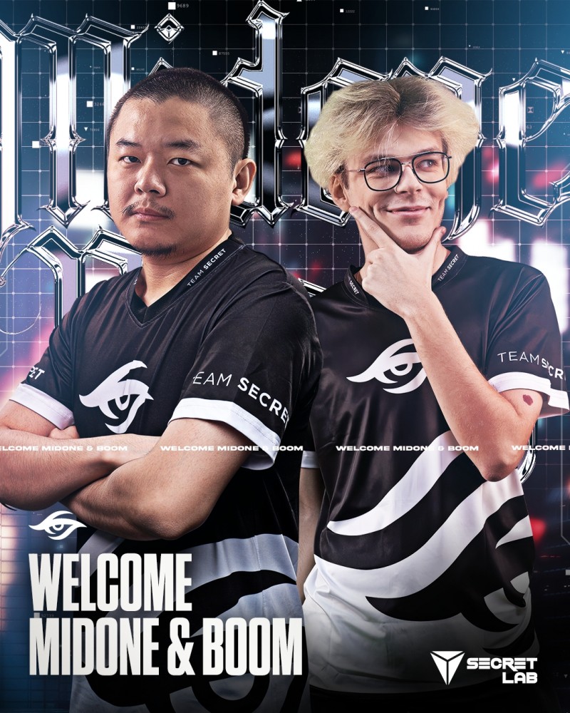 Secret官方:Midone和BOOM加盟队伍