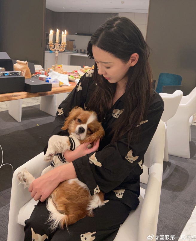 解说小楼晒照:小狗和圣诞树都很可爱 但不如你~