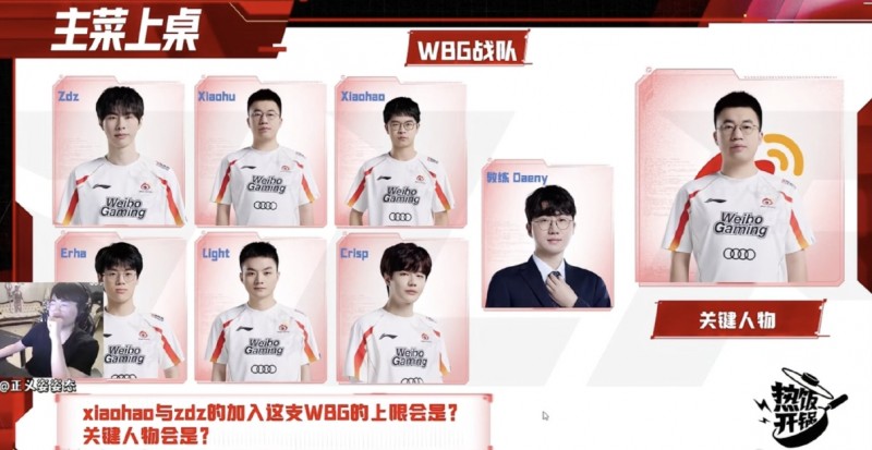 姿态SASK讨论新赛季WBG关键人物:因为是春天 我直接点出来Xiaohu