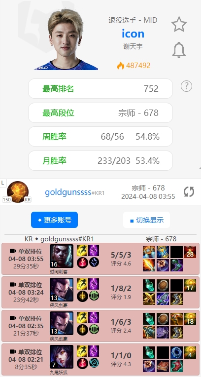 还差322分就能去EDG试训了!icon韩服辛酸上分路遭遇四连败