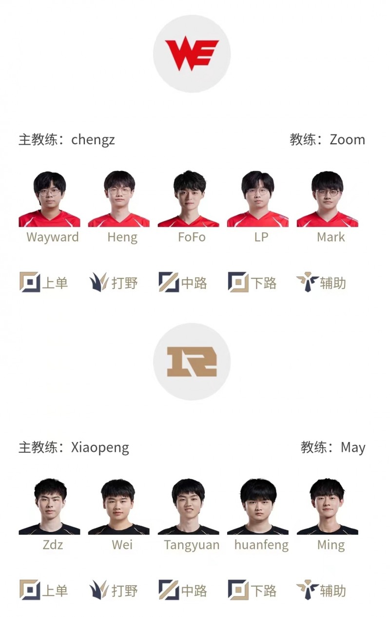 明日首发名单:LP战旧主RNG交手焕烽 TES首秀交手RA