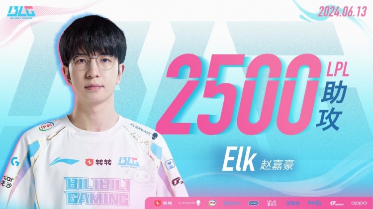 里程碑:Elk选手达成LPL2500助攻