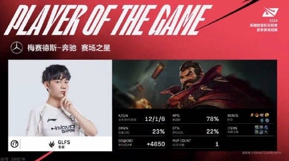 iG打野GLFS发博:很高兴拿下第一个mvp 我会继续加油