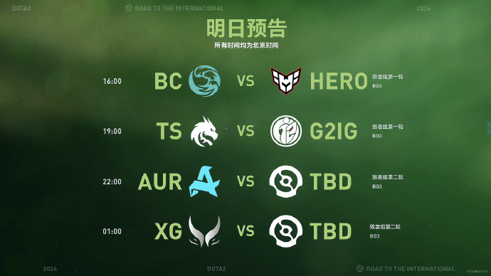 Ti淘汰赛第三日预告:XG、iG双双迎来生死局 两队必淘汰一支