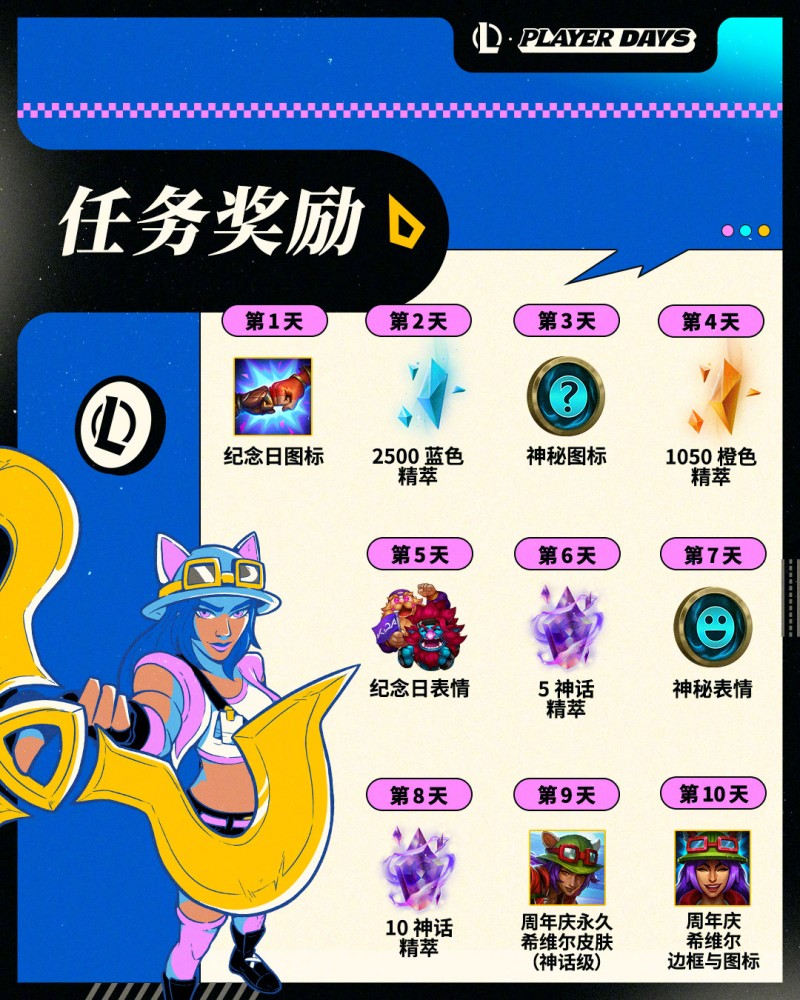 英雄联盟15周年活动,登录即送希维尔神话级皮肤!