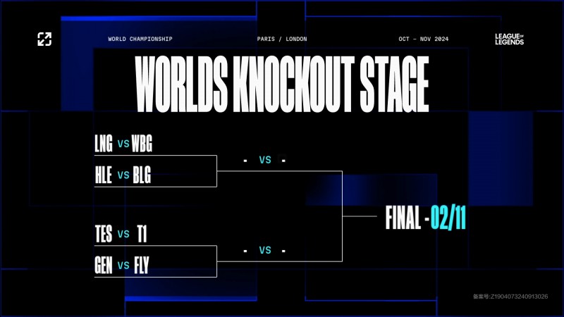 博彩网站更新淘汰赛赔率：看好LNG、T1与Gen.G！BLG与HLE五五开