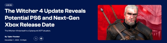 还要四年?!外媒分析《巫师4》可能2028年发售:或与PS6同年推出