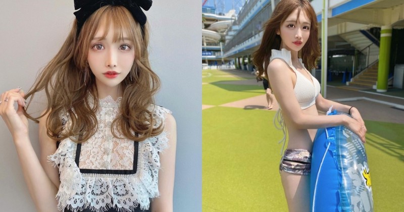 150cm「名古屋小只马正妹」,超甜美风格宛如公主,泳装造型露雪白肌肤!