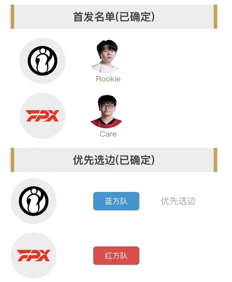 iG赢一小局就晋级!iGvsFPX首发:Theshy交手Sheer