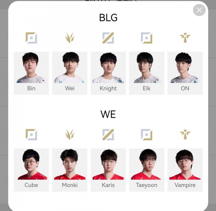 金玉良缘再相逢!LPL明日首发:WE背靠背BLG WBG新辅助黑衣人Erha上场