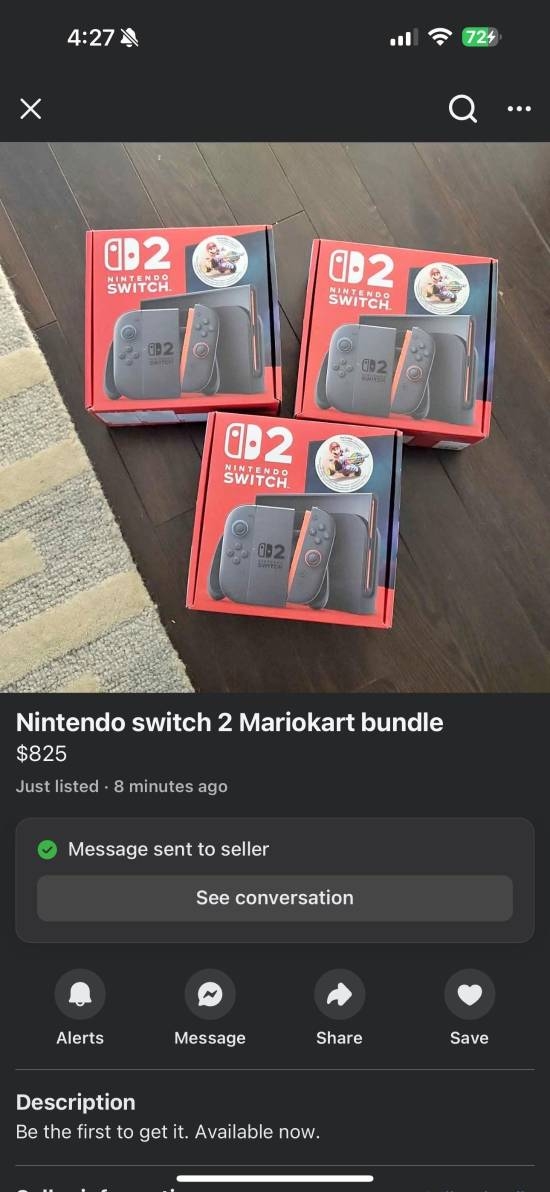 售价近6000元！已有黄牛拿到Switch 2并提前高价转售