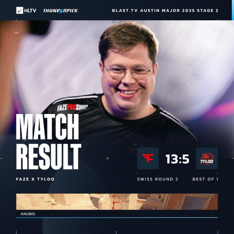 🎮没办法对面GOAT有点多!Rain单图狂砍19杀 Tyloo不敌FAZE