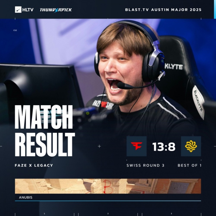 🎮GOAT回归！s1mple大狙狂杀口吐莲花 FaZe战胜Legacy即将晋级