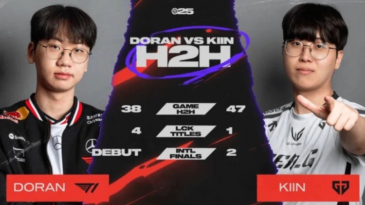 LOL官方发布Doran和Kiin的数据对比：4个LCK冠军vs1个