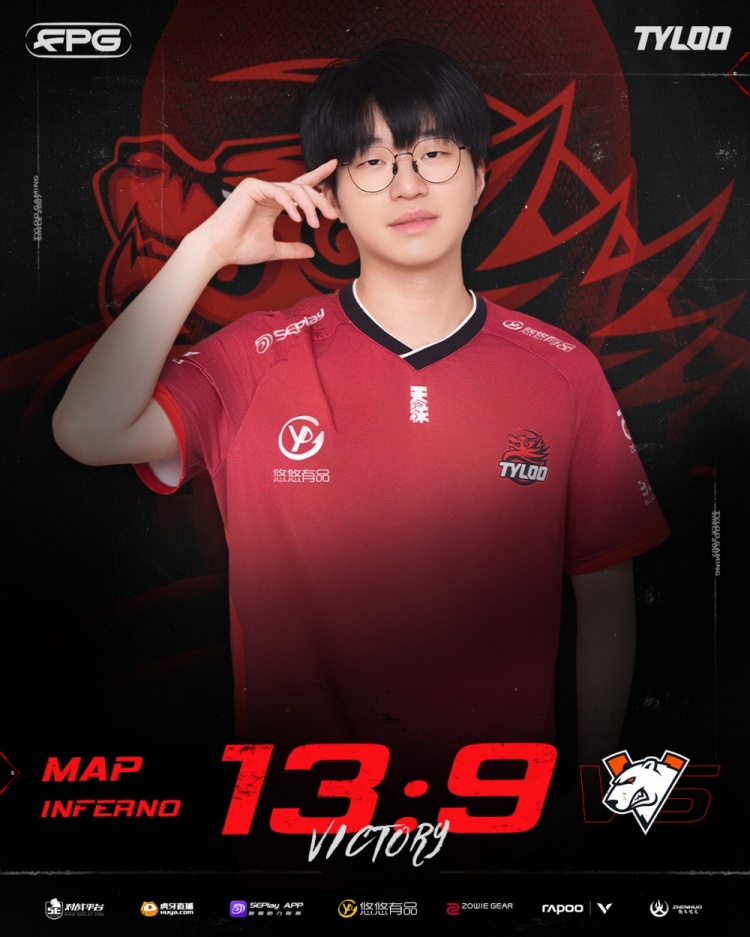 🎮小镇确实强图！zhoking进攻方火力全开TYLOO有惊无险赢下图一