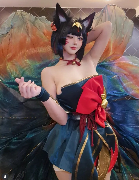 韩援什么实力我能不知道吗？😭Coser Yasal晒Cos阿狸新皮肤照片